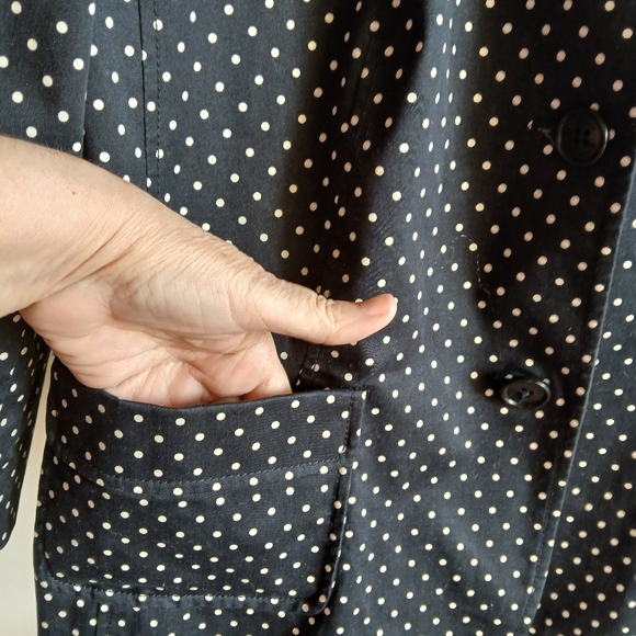 Talbots Polka Dot Blazer Jacket Size 16P - Picture 4 of 12